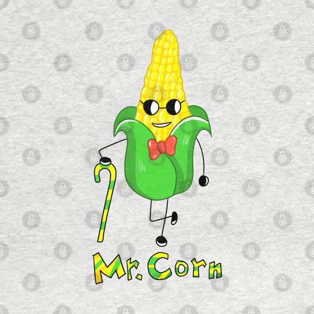 Mr. Corn funny cute cool cartoon by Ojoy